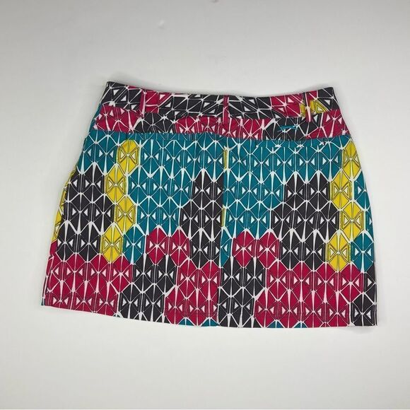 Slazenger Golf Skirt Skort Geometric Multi-Color Size 8 - Picture 3 of 5